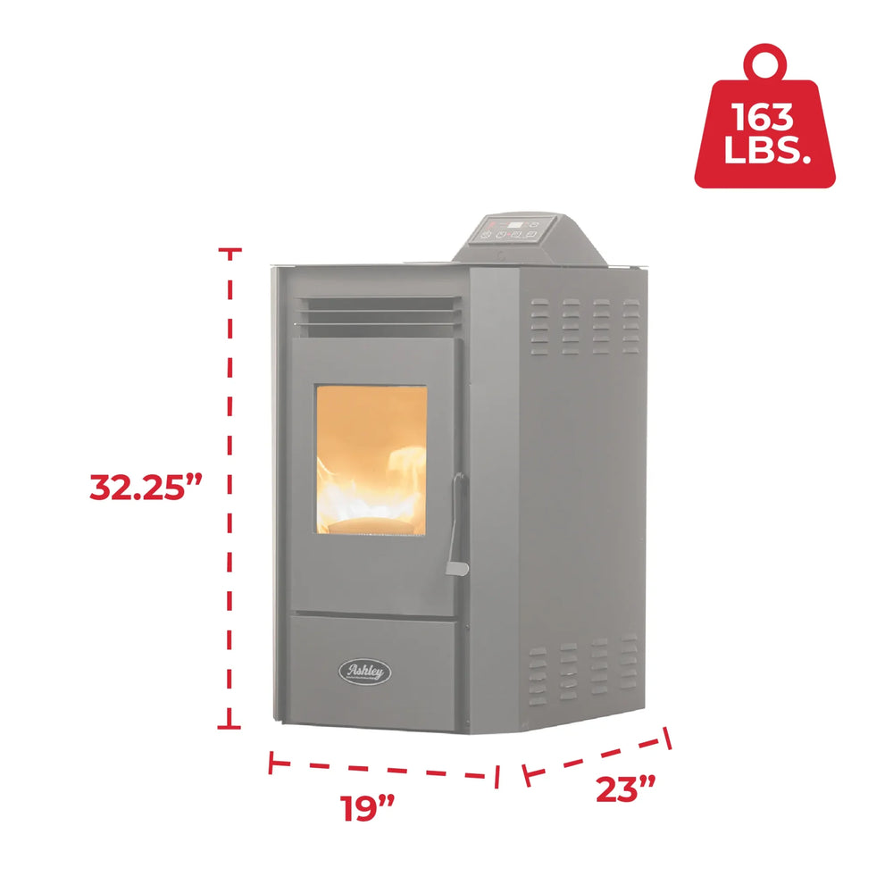 Ashley Hearth AP5613-W Pellet Stove 1,800 sq. ft. 40 lb Hopper with WiFi Connect New