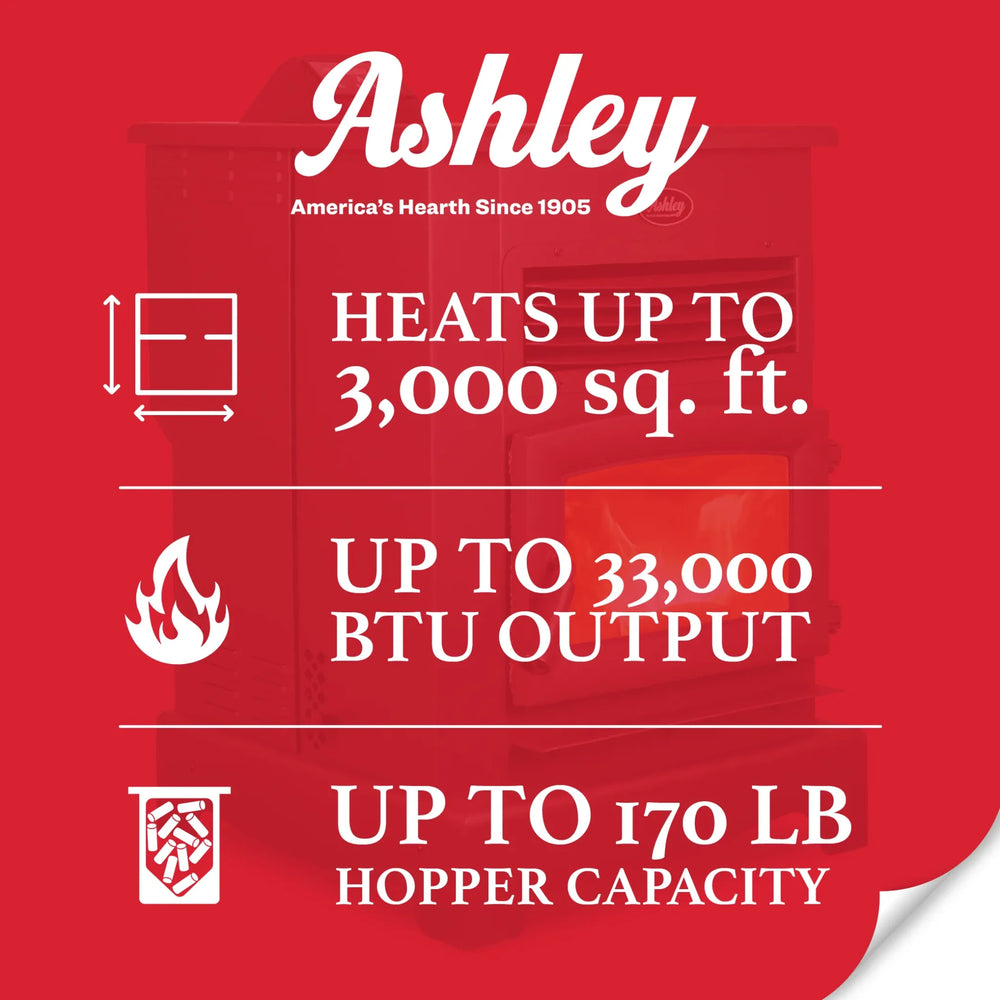 Ashley Hearth AP5622-W Pellet Stove 3,000 sq. ft. 170 lb Hopper with WiFi Connect New