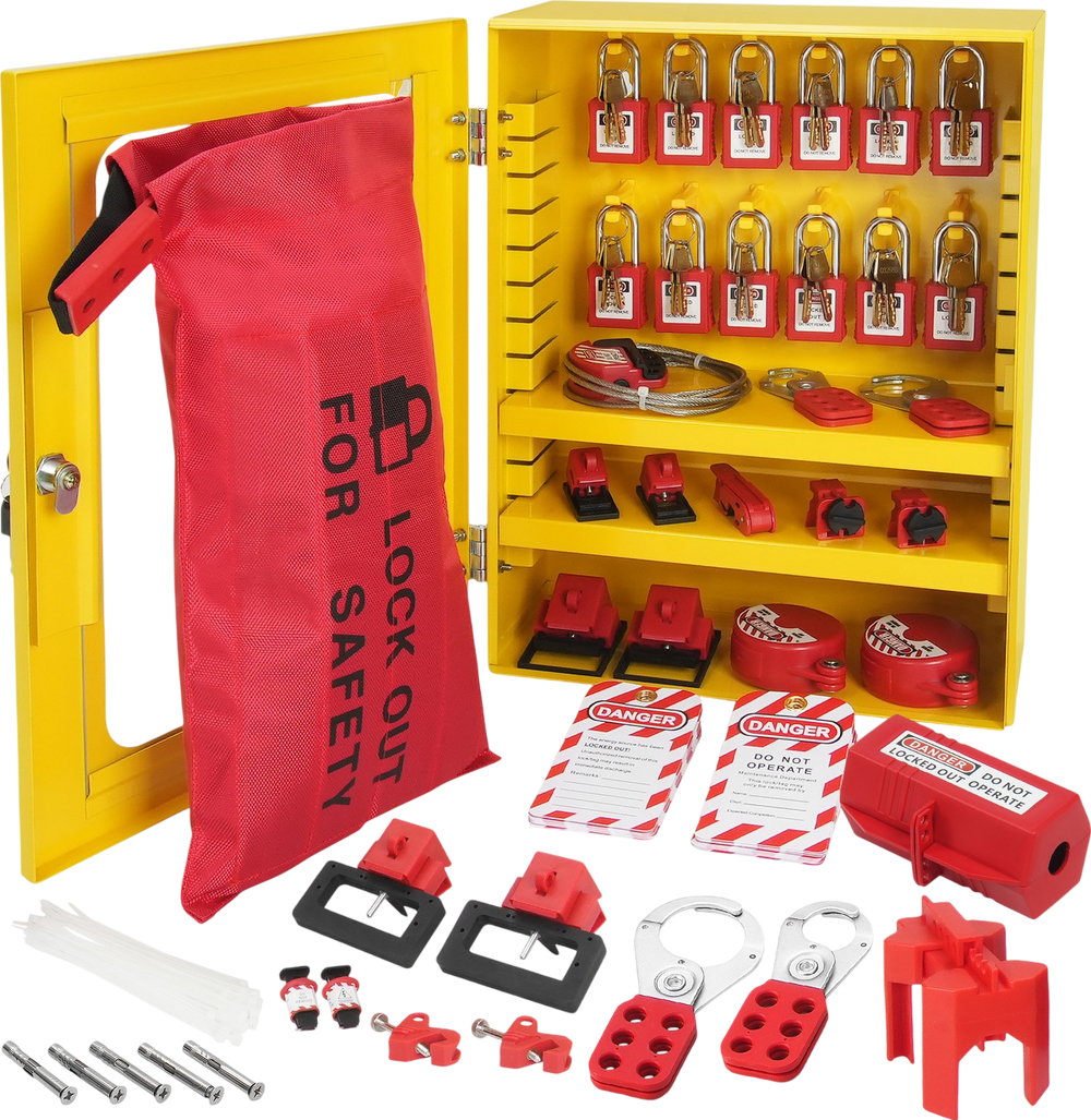 Wisamic Lockout Tagout Station mit Abdeckung: 10 Verschiedene Vorhängeschlösser 2 Lockout Schließer 24 Lockout Tags Wisamic Lockout Tagout Station mit Abdeckung: 10 Verschiedene Vorhängeschlösser 2 Lockout Schließer 24 Lockout Tags