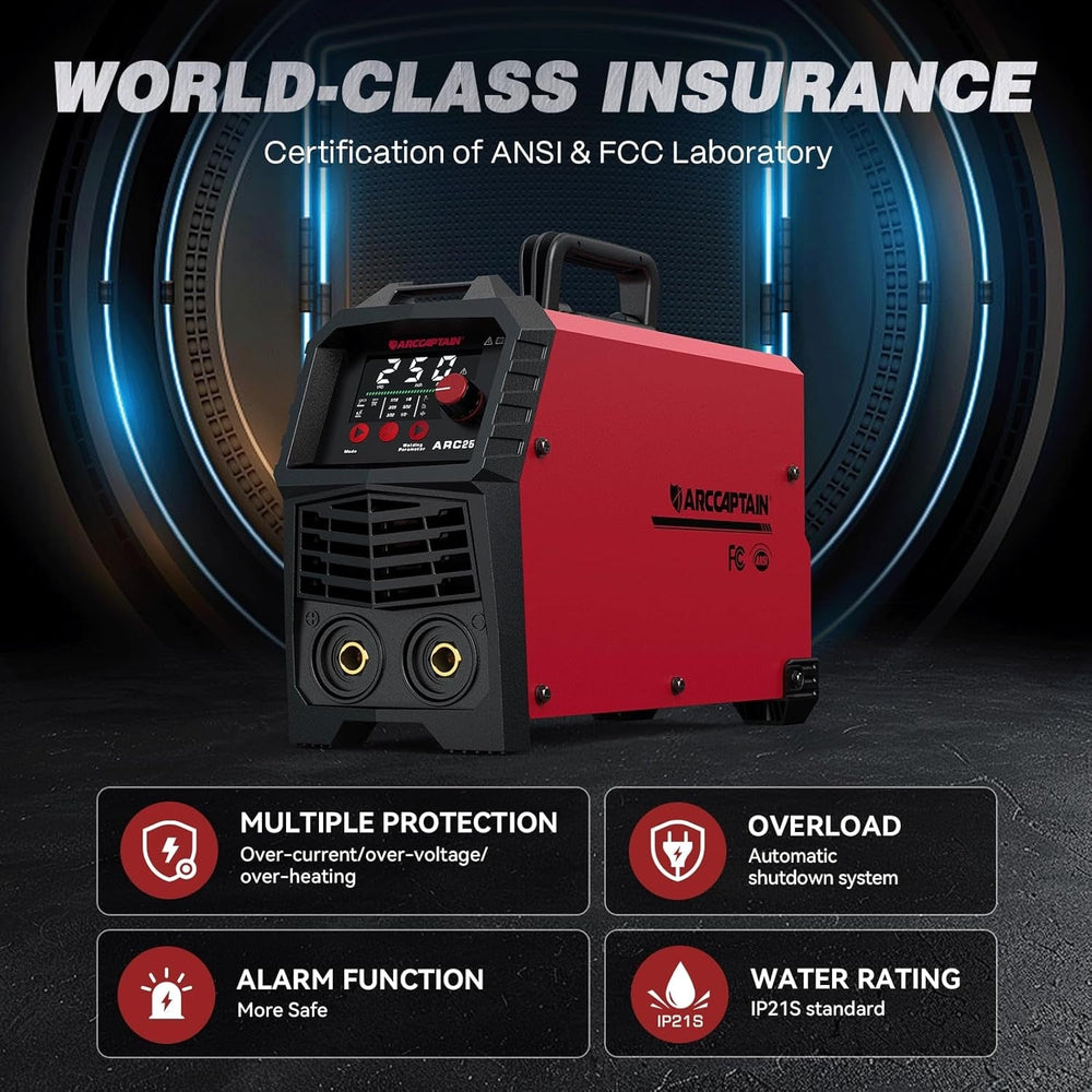 Arccaptain ARC250A protection systems and IP21S graphic