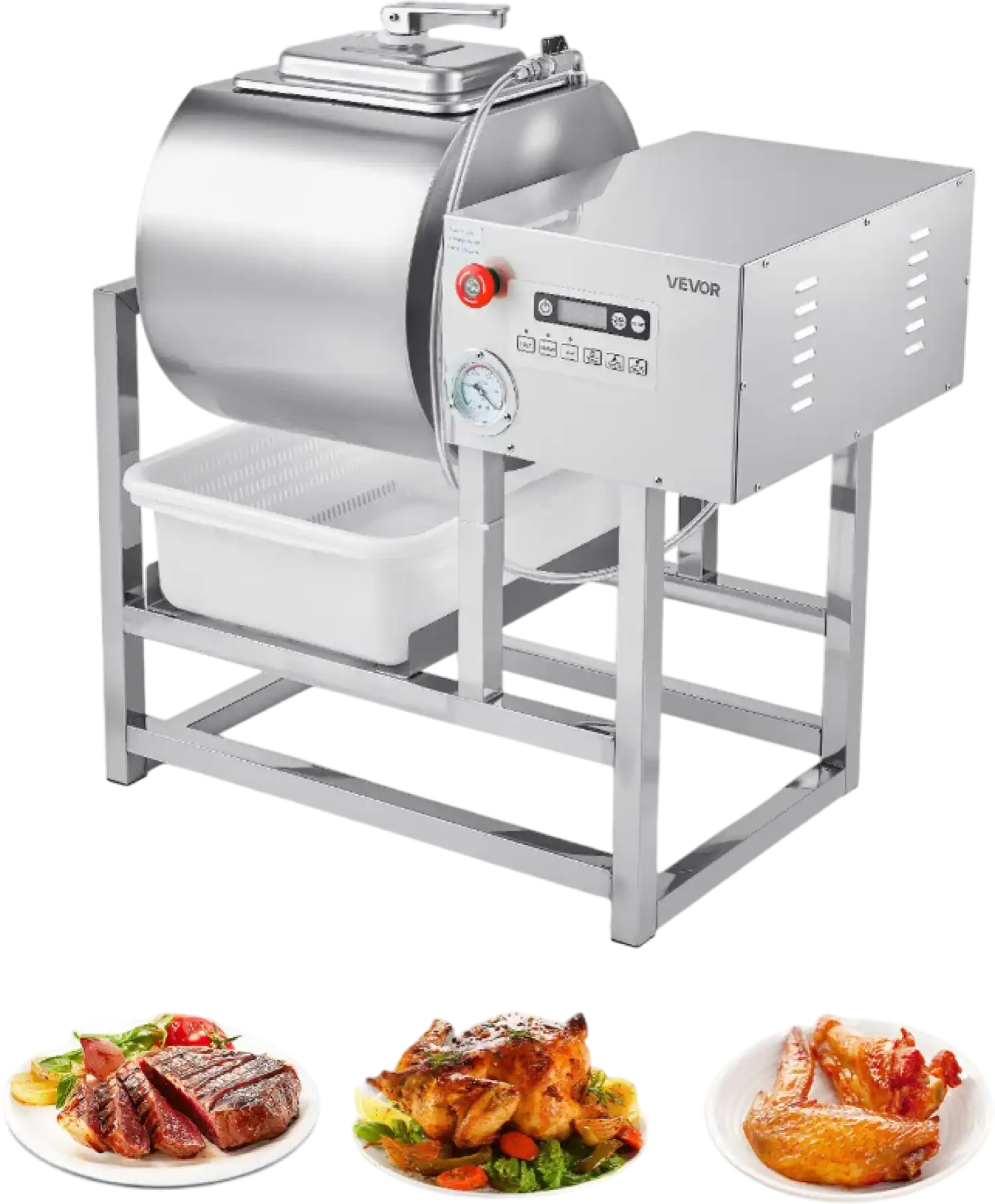 Vevor Commercial Vacuum Meat Tumbler Marinator 10.6 Gal with Bidirectional Rotation New