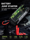 Yesper ARMOR-PRO-2 Jump Starter Battery Pack 3000A 83200mAh 140 Starts for 12V Vehicles Up To 9.5L Gas and 7.5L Diesel Engines New