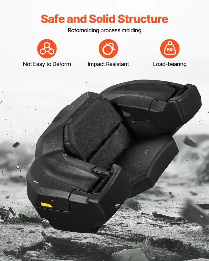 Vevor ATV Rear Storage Box Lounger 42.5" x 24.8" x 16.9" 95 Qt Capacity with Seat and Backrest New