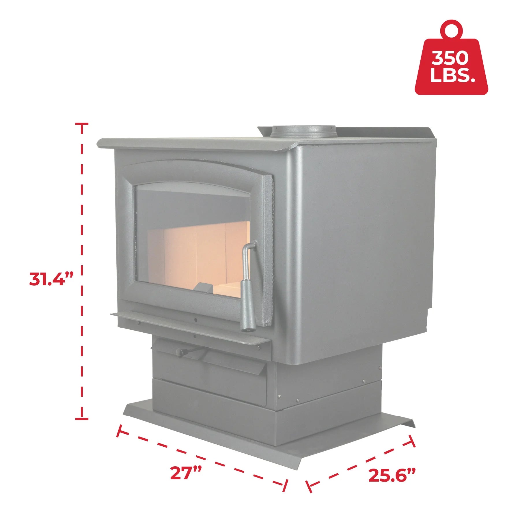 Ashley Hearth AW2520E-P Wood Burning Fireplace - Thumbnail 4