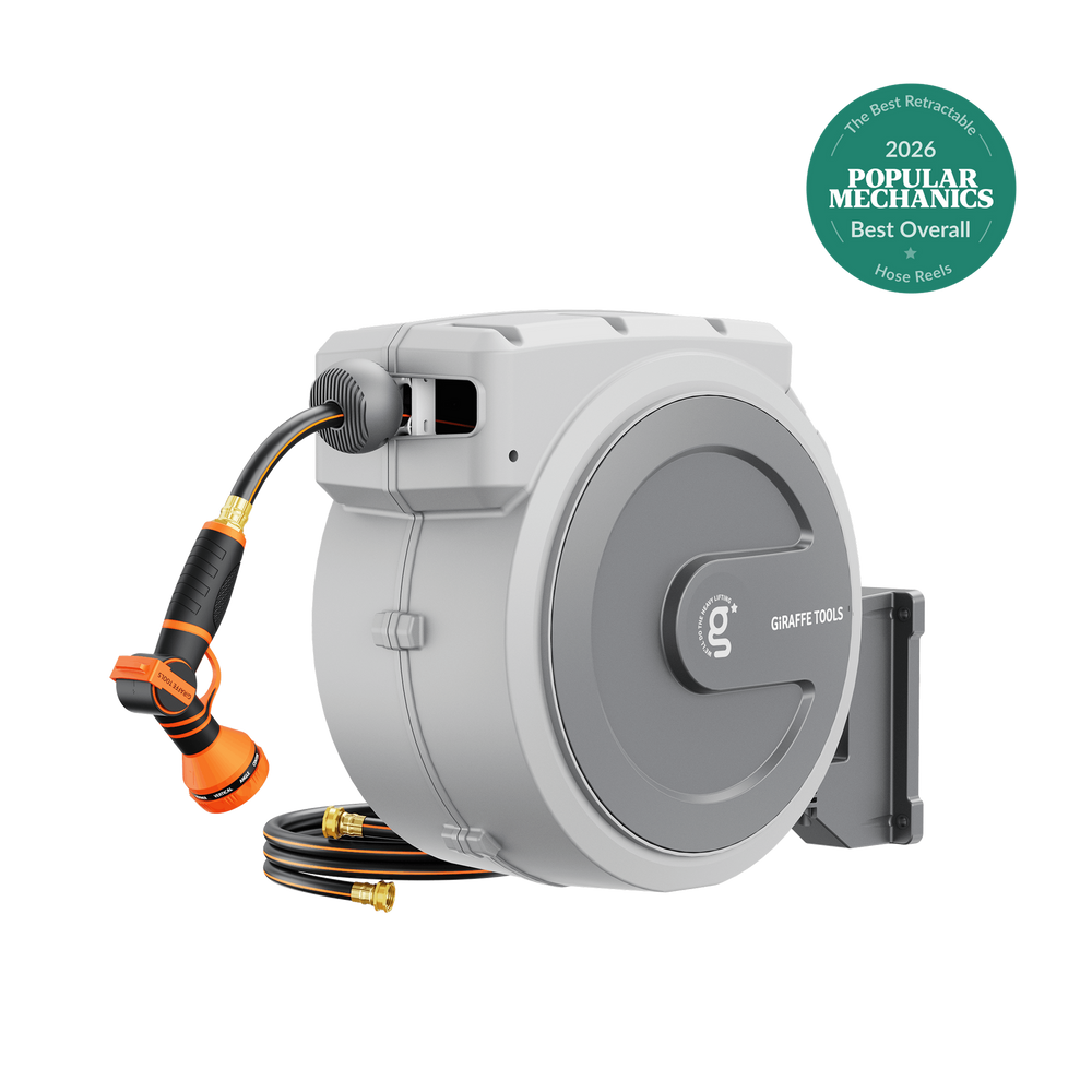 Giraffe Tools Retractable Garden Hose Reel 65ft-155ft New