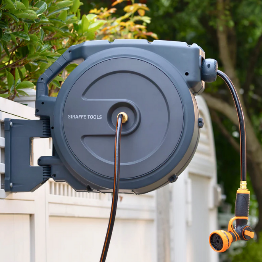 Giraffe Tools Retractable Garden Hose Reel 1/2in-130ft New
