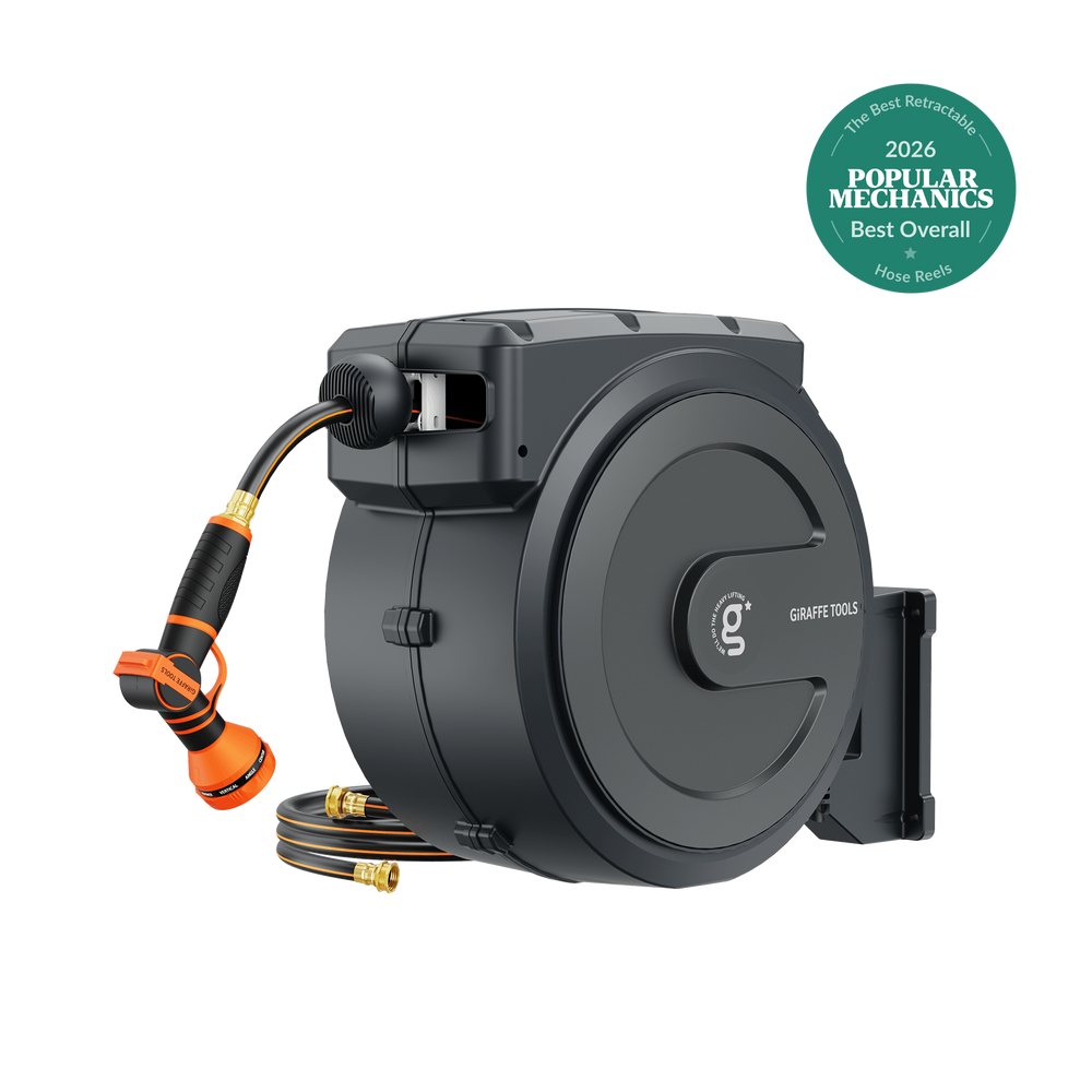 Giraffe Tools Retractable Garden Hose Reel 65ft-155ft New