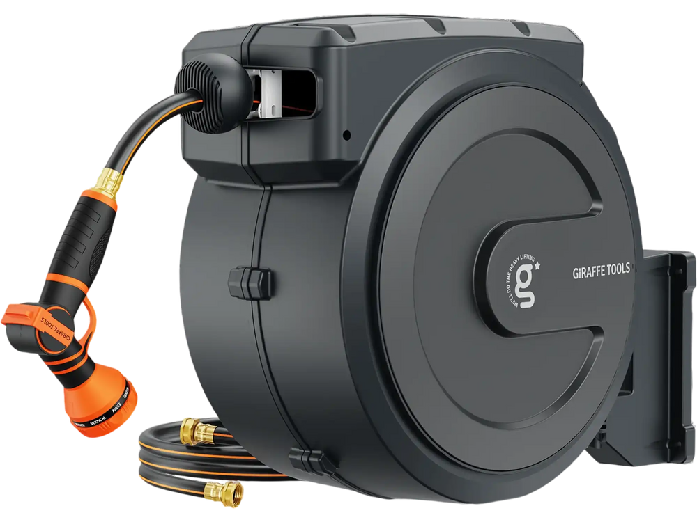 Giraffe Tools Retractable Garden Hose Reel 1/2in-130ft New