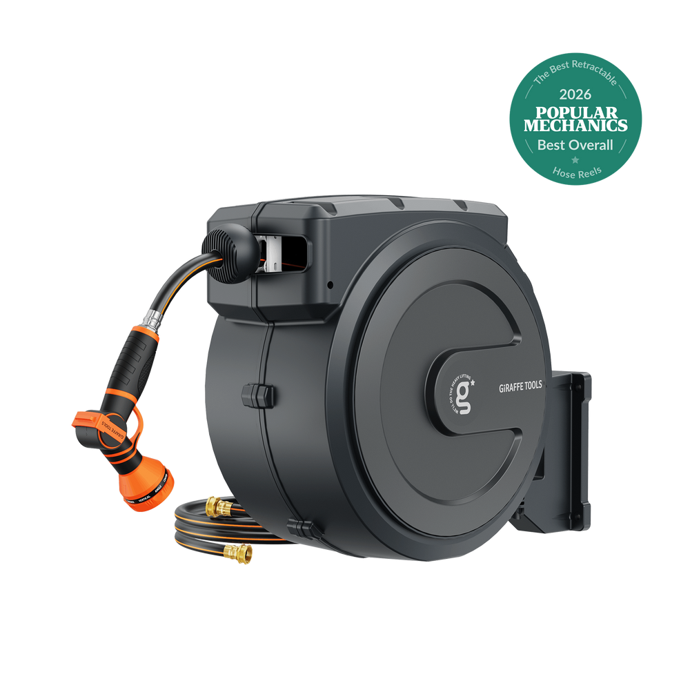 Giraffe Tools Retractable Garden Hose Reel 65ft-155ft New