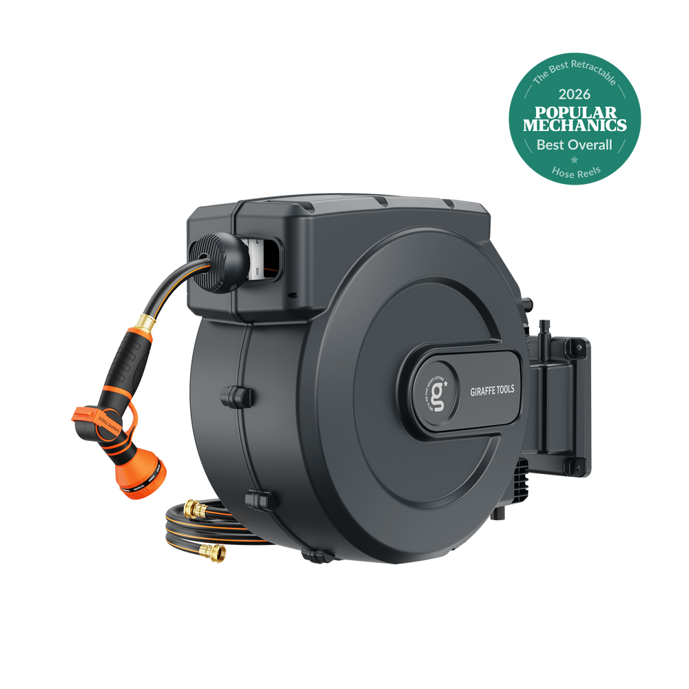 Giraffe Tools Retractable Garden Hose Reel 65ft-155ft New