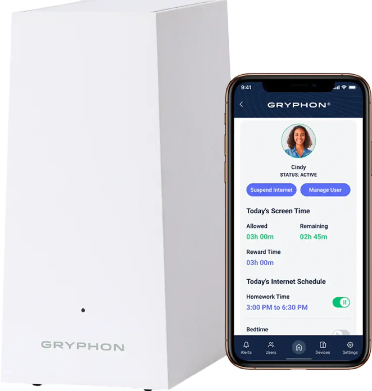 Gryphon AX Mesh WiFi 6 Router AX4300 Tri-Band with Parental Controls and Firewall Protection New