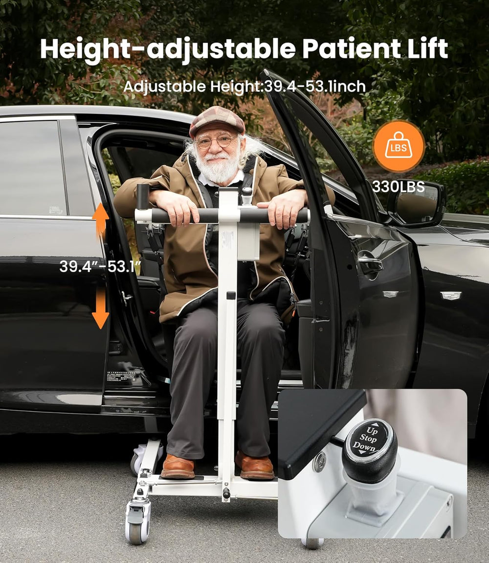 Vocic AY06 Electric Folding Patient Lift Portable Transfer Chair with 330 Lb Capacity New