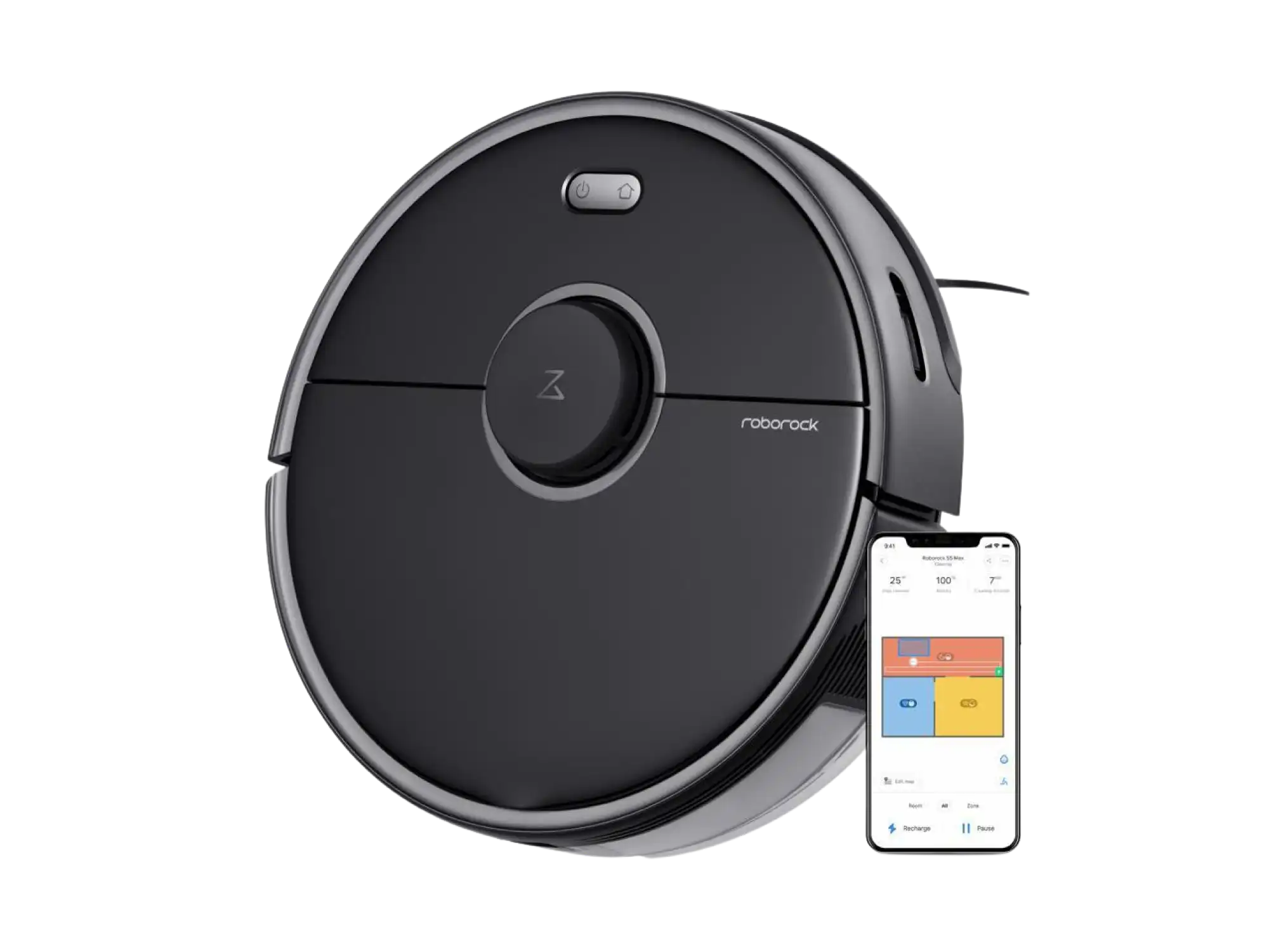 Roborock S5 Max Self Charging Vacuum and Mop Cleaner with Alexa and Google Assistant Black New