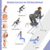 Ab machine with LCD monitor, adjustable heights, and heavy-duty steel frame for effective home workouts.