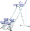 Ab machine in purple with adjustable heights, LCD monitor, and heavy-duty steel frame for home and gym workouts.