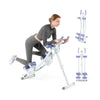 Ab machine with LCD monitor in purple, featuring adjustable heights and heavy-duty steel frame for home workouts.