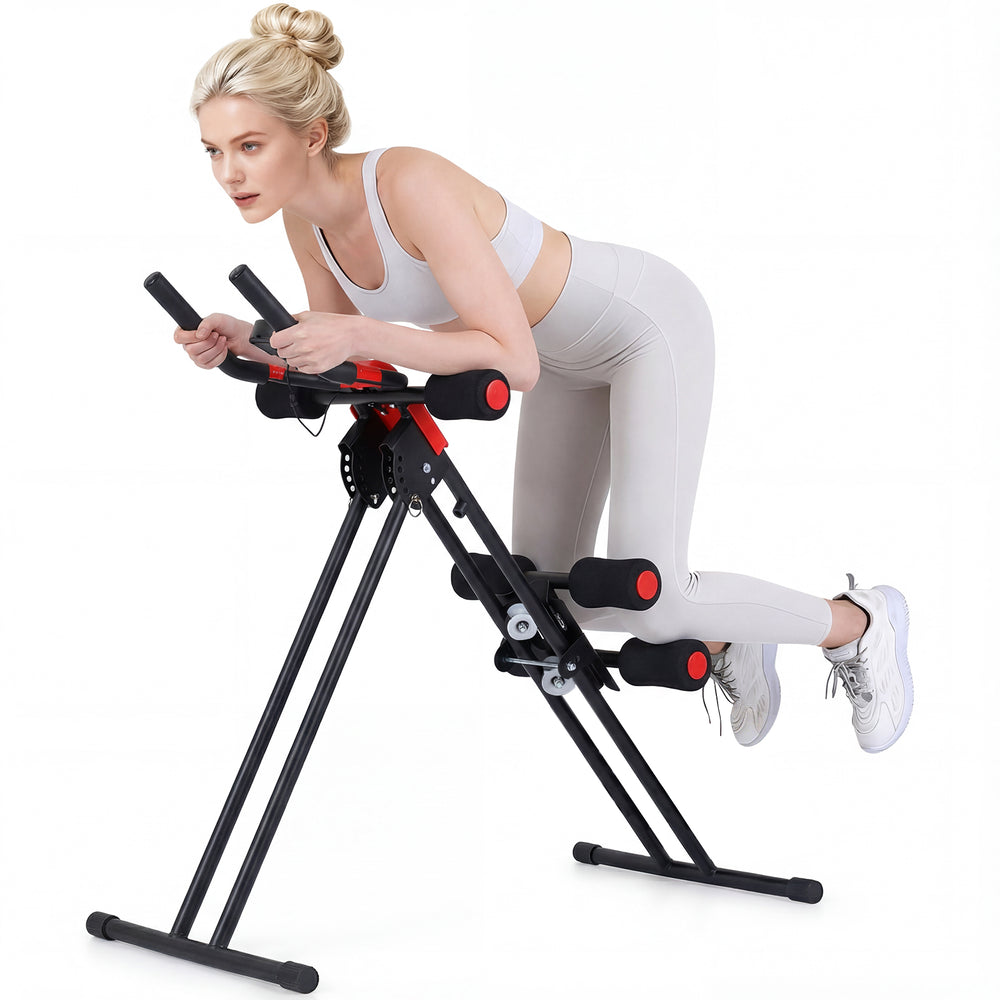 Ab Workout Equipment Foldable Abdominal Trainer Adjustable Ab Machine-Black - Gallery View 1 of 12