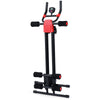 Foldable abdominal trainer in black with adjustable incline, ergonomic handlebars, and LCD monitor for effective.