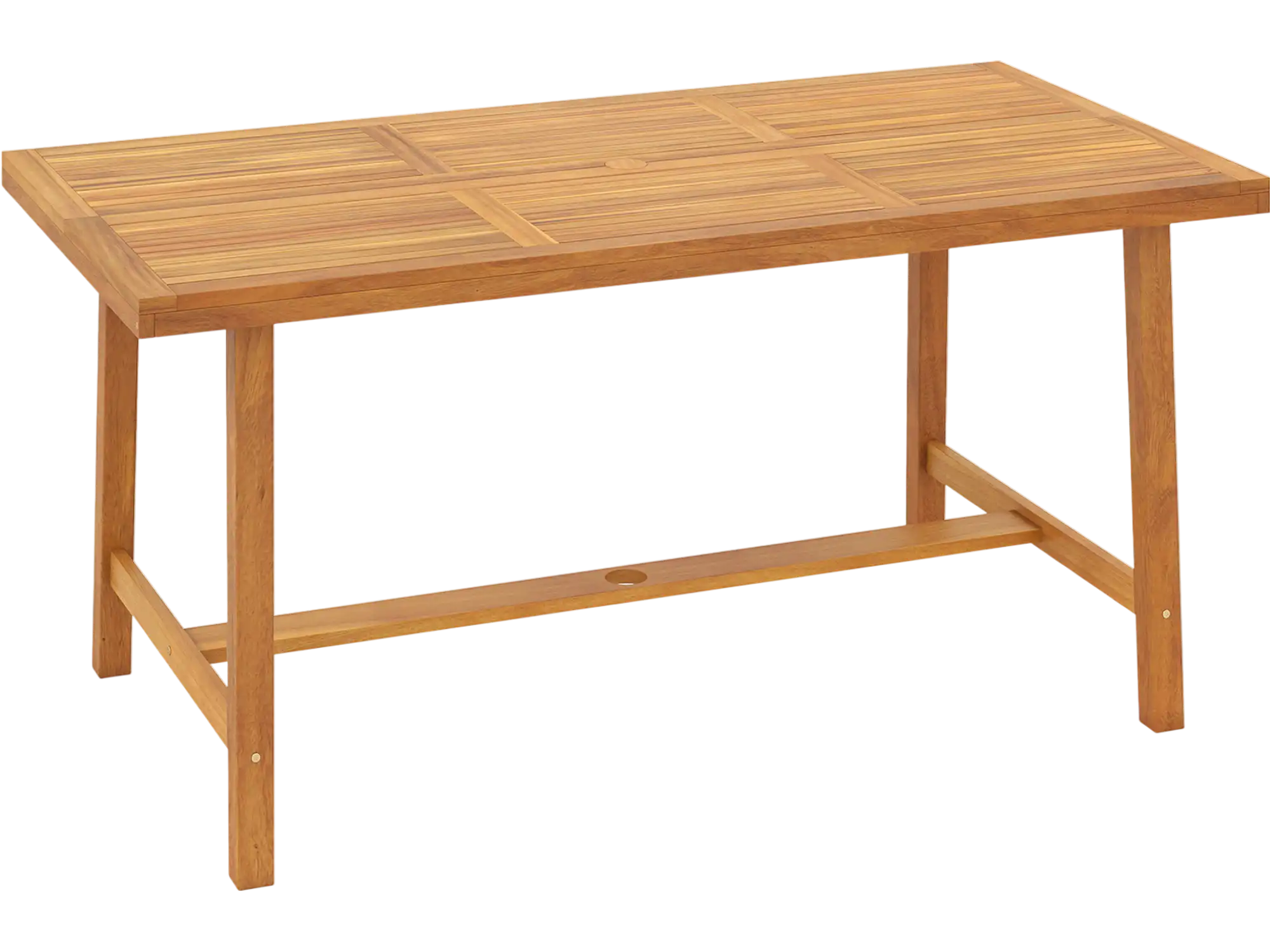 Costway Acacia Wood Indoor Outdoor Dining Table for 6 82609449 New