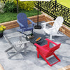 White acacia wood Adirondack chair with inclined seat, ideal for backyard relaxation and outdoor gatherings.