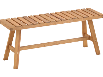 Costway Acacia Wood Outdoor Garden Bench Slatted Seat 800 lbs Capacity 57183528 New