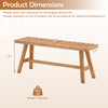 Acacia wood outdoor garden bench with slatted seat, 42" x 12", supports 800 lbs, ideal for patio or garden use.
