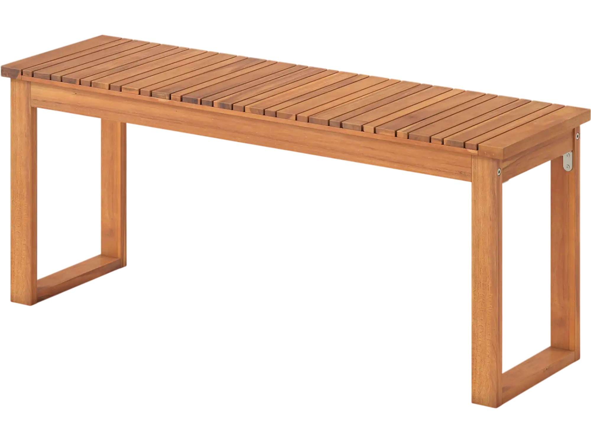Costway Acacia Wood Outdoor Garden Bench Slatted Seat Front Porch 81152867 New