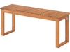 Acacia wood outdoor garden bench with slatted seat, 43.5" x 12.5", perfect for porch or patio seating.