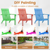Acacia wood patio Adirondack chair in natural finish, featuring an inclined seat and high backrest for comfortable.