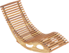 Acacia Wood Patio Rocking Sun Lounger Chaise Lounge with Ergonomic Curved Seat