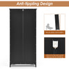 Accent storage cabinet in black with anti-tipping design, featuring adjustable shelves and elegant antique finish.