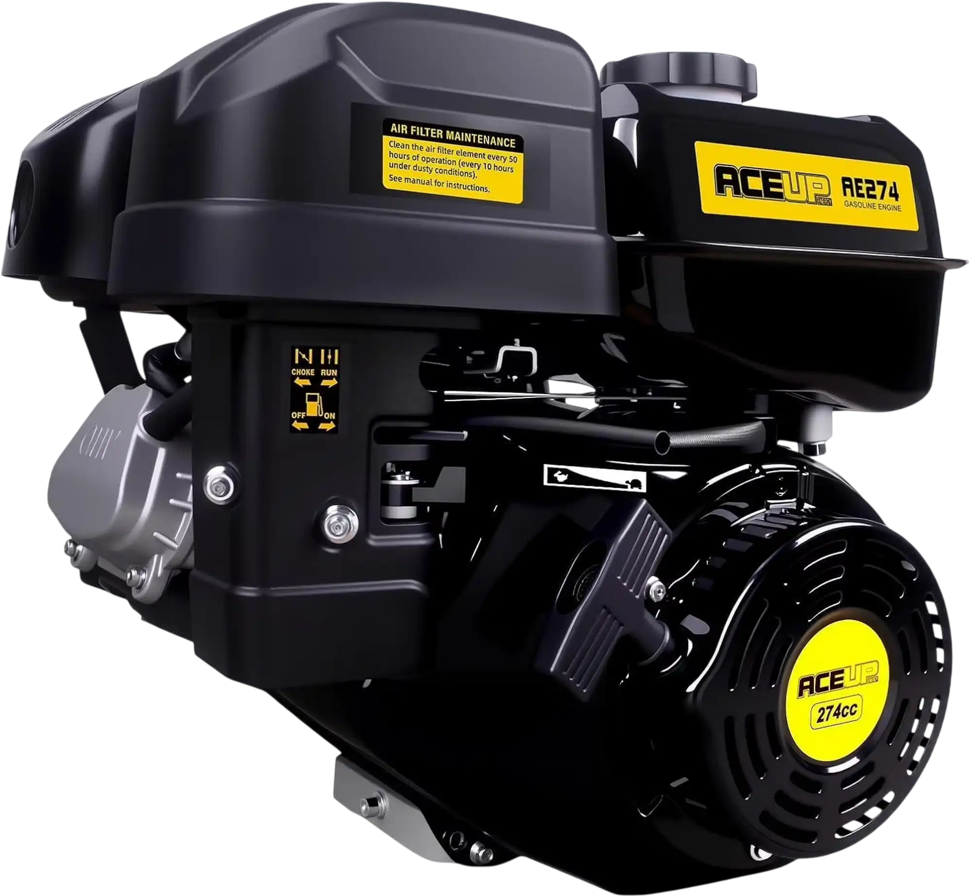 Aceup Energy AE274 Gas Engine 9 HP 274CC 4-Stroke OHV Horizontal Shaft New