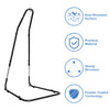 Adjustable hammock chair stand with a sturdy steel frame, height-adjustable from 78.7" to 98.4" for indoor or outdoor.