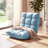 Adjustable floor chair in light green features soft flannel cover and ergonomic design for comfortable seating.