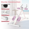 Adjustable abdominal trainer with a stable metal frame, anti-slip foot pads, and soft knee cushions for comfortable.