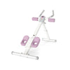 Adjustable abdominal trainer in white with soft knee cushions and anti-slip handles for effective ab workouts.