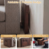 Adjustable bamboo laptop desk with tilting top, foldable design, ideal for couch side use or outdoor picnics.