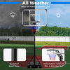 Adjustable basketball hoop with shatterproof backboard, rustproof metal poles, and portable design for indoor and.