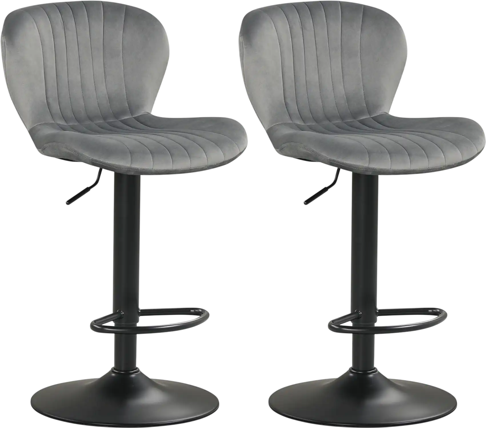 Costway Adjustable Counter Height Velvet Upholstered Bar Stools Set of 2 94344372 New