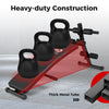 Adjustable decline sit-up bench with heavy-duty construction, thick metal tube, and push-up bar for versatile workouts.