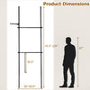 Adjustable floor-to-ceiling clothes rack in black, featuring two hanging rods and a height range of 43.3"-124" for versatile use.