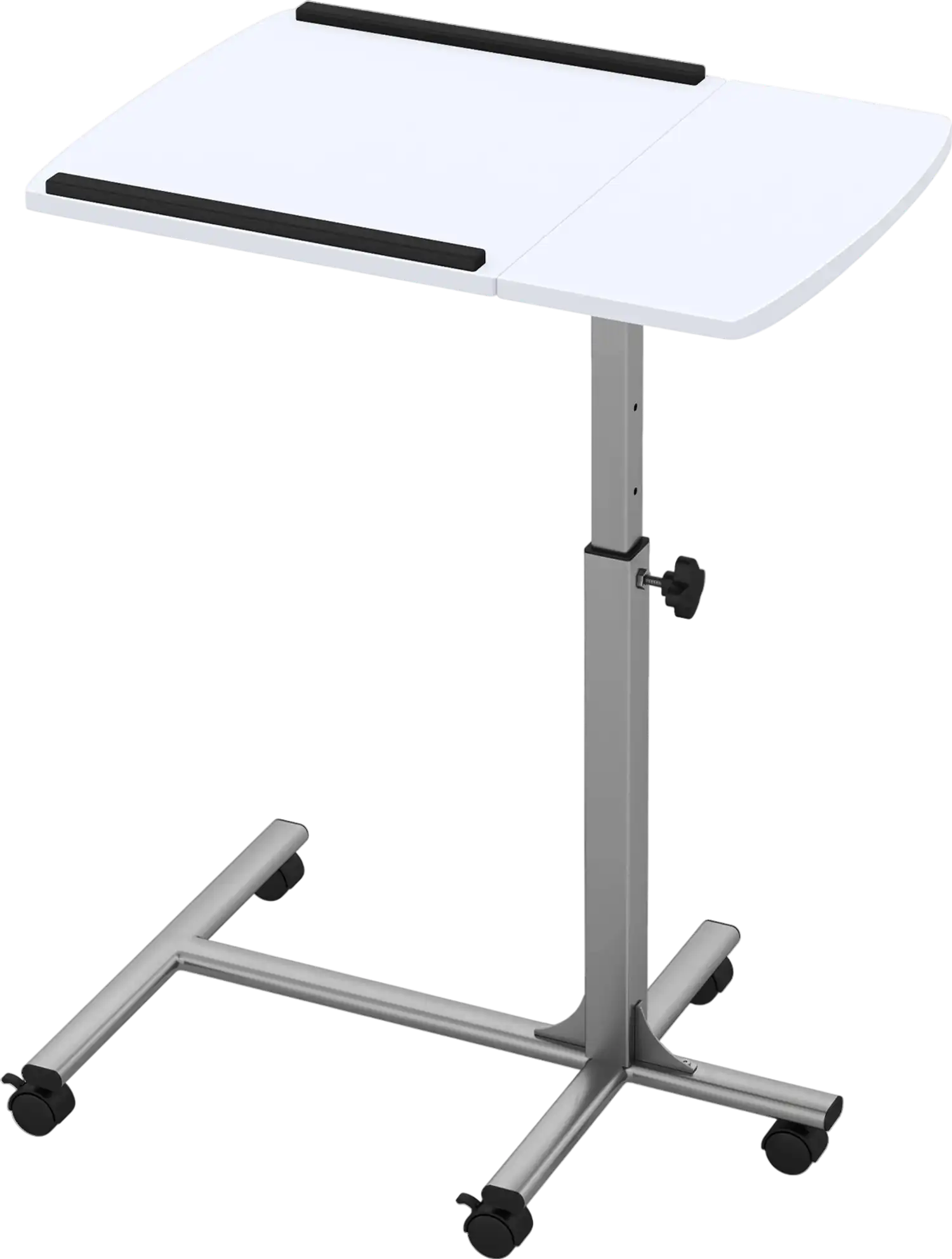 Costway Adjustable Height Angle Rolling Laptop Table 51839760 New