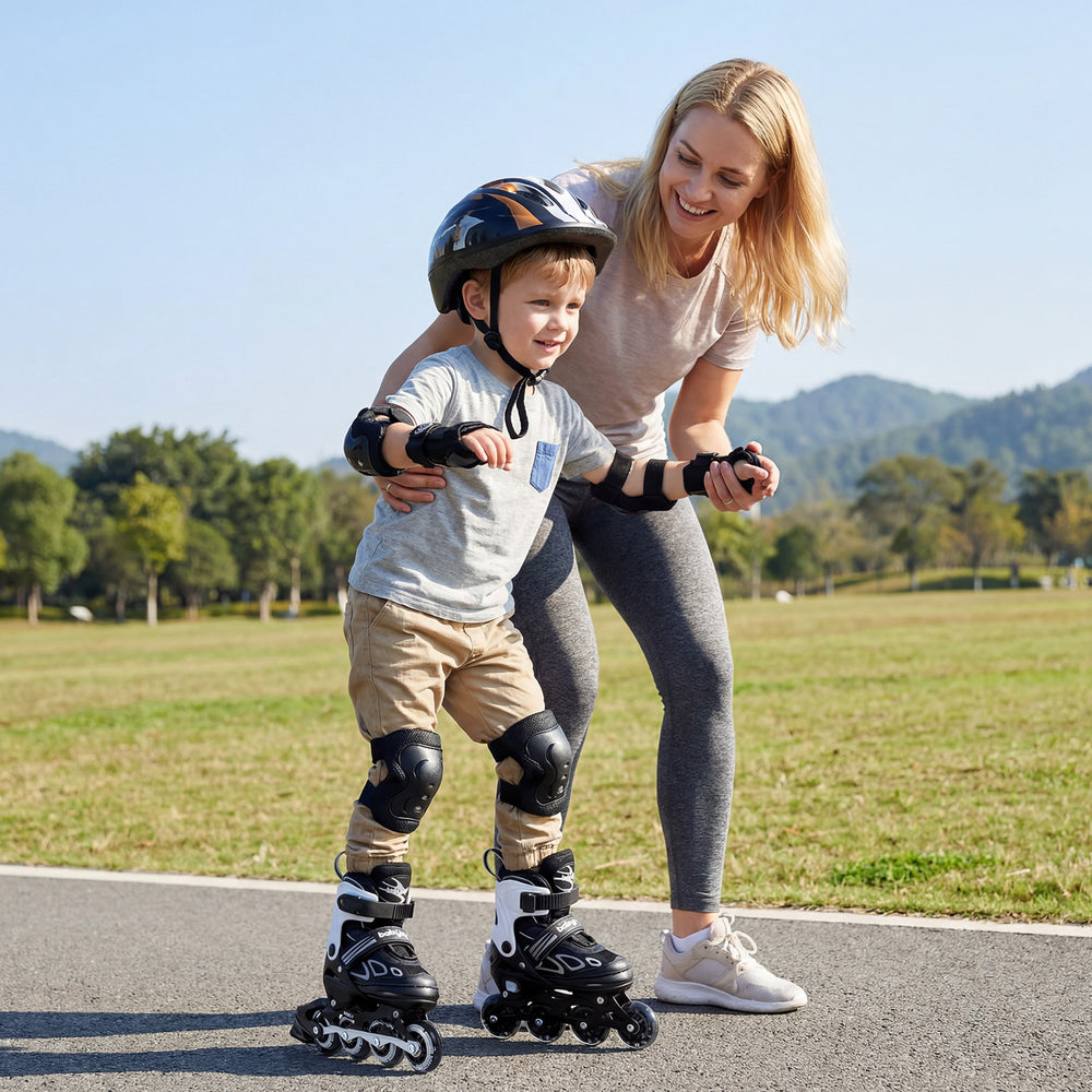 Adjustable Kids' Incline Skates for Boys Girls Ages 5-14-Black - Gallery View 1 of 10