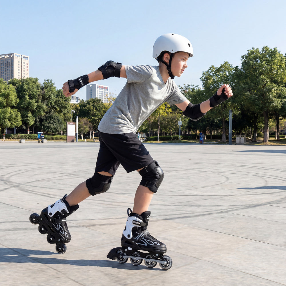 Adjustable Kids' Incline Skates 4 Sizes Adjustable Blade Roller-Black - Gallery View 1 of 10