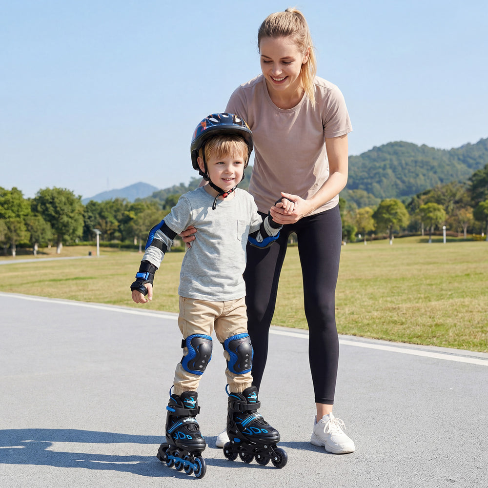 Adjustable Kids' Incline Skates for Boys Girls Ages 5-14-Blue - Gallery View 1 of 10
