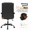 High back ergonomic executive chair in black with thick headrest cushion and adjustable height for comfort and support.
