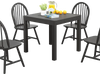 Adjustable gray patio dining table, expandable from 31.5" to 63", perfect for 4-6 people in outdoor settings.