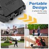 Height adjustable portable basketball hoop with 44" backboard, wheels for easy movement, ideal for backyard or gym use.