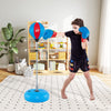 Adjustable Punching Bag with Stand and Boxing Gloves for Both Adults and Kids-Blue - Gallery View 1 of 10
