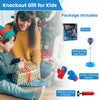 Adjustable blue punching bag with stand, boxing gloves, and gift box, perfect for kids' hand-eye coordination and fun.